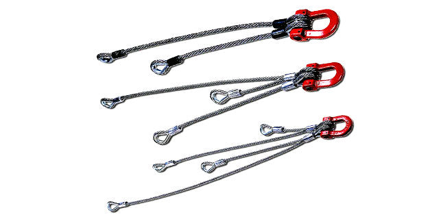 Wire Rope Bridle Sling, 3-Leg, 3/8in, 12,000 lb (23375-030)