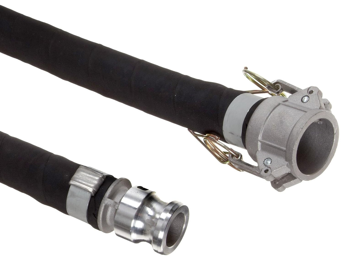 Black rubber suction / discharge hose with aluminum cam locks