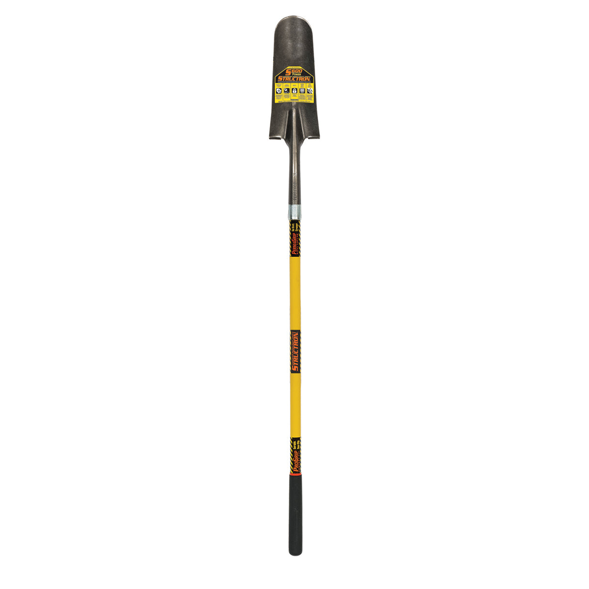 14in Drain Spade, 48in Yellow Fiberglass Handle
