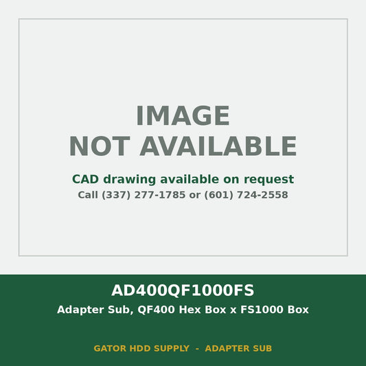 AD400QF1000FS Adapter Sub, QF400 Hex Box x FS1000 Box - image not available, CAD drawing on request