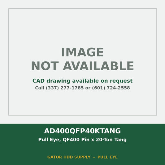 AD400QFP40KTANG Pull Eye, QF400 Pin x 20-Ton Tang - image not available, CAD drawing on request