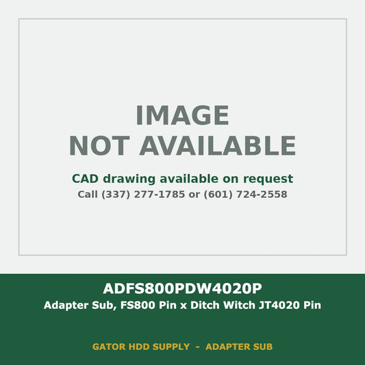 Adapter Sub, FS800 Pin x Ditch Witch JT4020 Pin