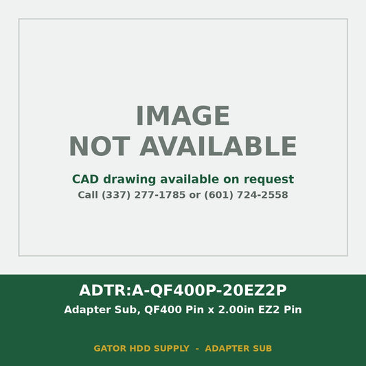 ADTR:A-QF400P-20EZ2P Adapter Sub, QF400 Pin x 2.00in EZ2 Pin - image not available, CAD drawing on request