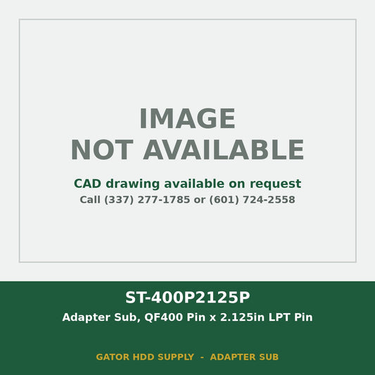 ST-400P2125P Adapter Sub, QF400 Pin x 2.125in LPT Pin - image not available, CAD drawing on request