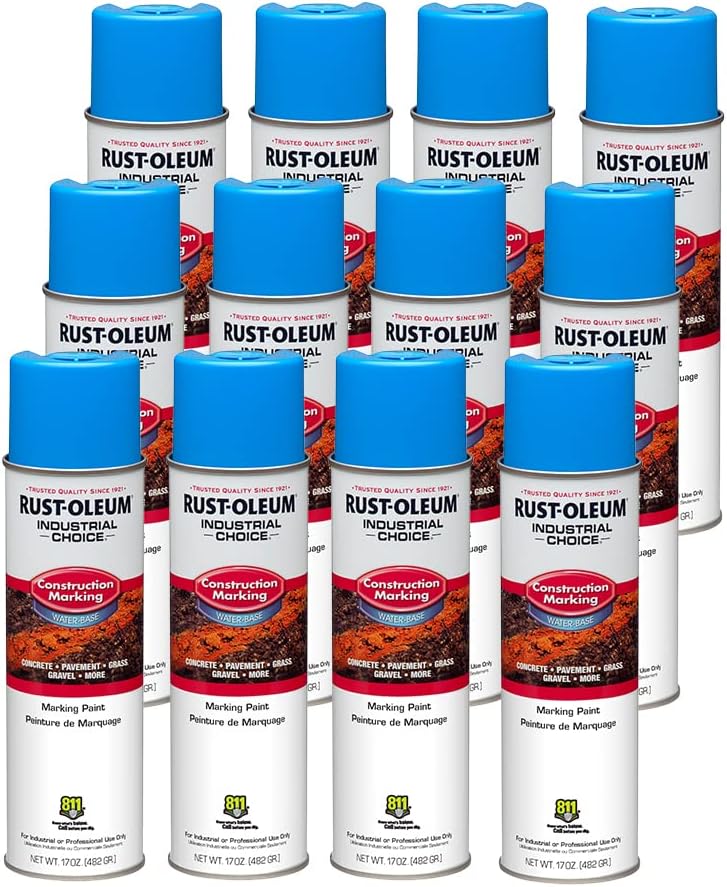 Rust-Oleum M1400 marking paint case of 12, Caution Blue 264694