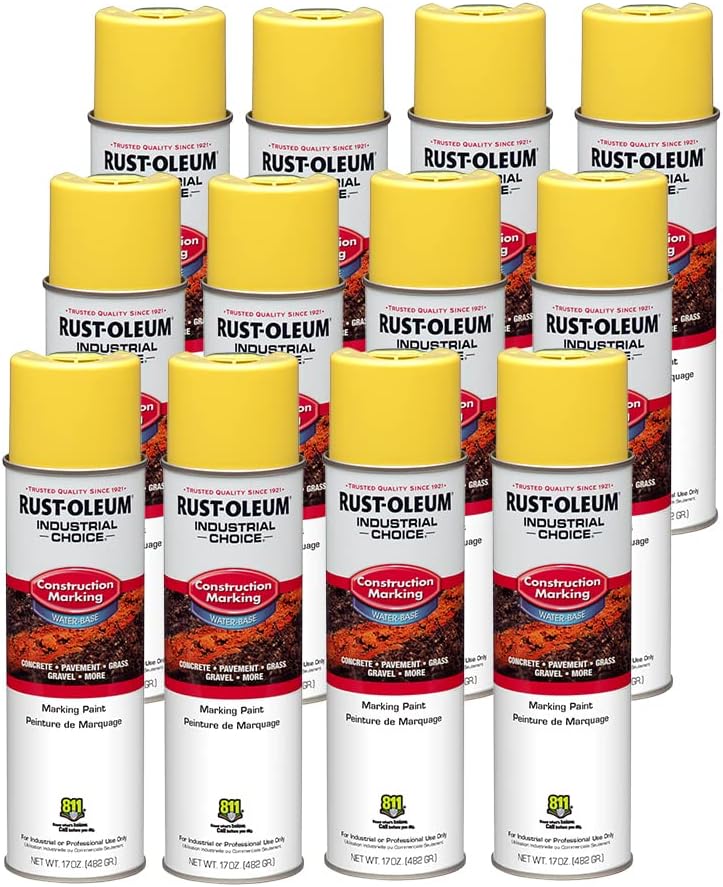 Rust-Oleum M1400 marking paint case of 12, High Visibility Yellow 264695