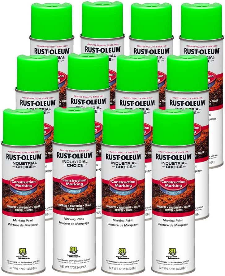 Rust-Oleum M1400 marking paint case of 12, Fluorescent Green 264700
