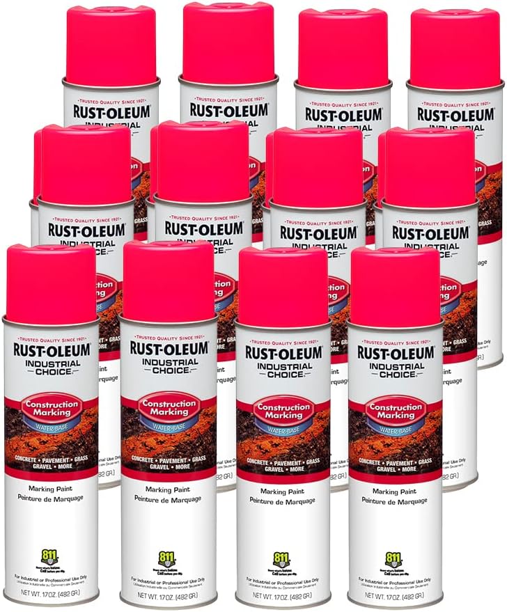 Rust-Oleum M1400 marking paint case of 12, Fluorescent Pink 264702