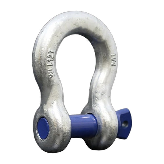 1-1/4in galvanized screw pin anchor shackle, 12 ton WLL